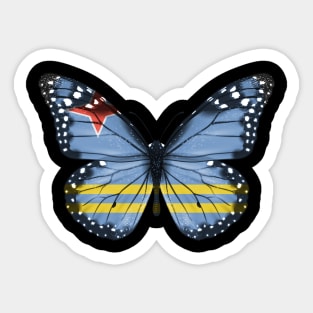 Aruban Flag  Butterfly - Gift for Aruban From Aruba Sticker